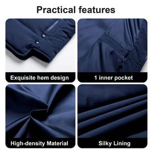 Chaleco acolchado impermeable transpirable para hombre, ropa de calle de alta calidad, ajuste Regular, venta al por mayor, chaleco para hombre, bolsillo 5 dimensional - Product Image 6