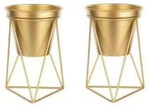 กระถางดอกไม้และที่ปลูกต้นไม้โลหะสไตล์มินิมอลเส้นเรียบๆสำหรับตกแต่งบ้านร่วมสมัยและสวนกลางแจ้ง - Product Image 5