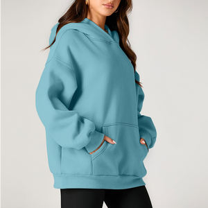 Sweat à capuche surdimensionné pour femme avec logo personnalisé imprimé pour la vente en ligne Design tendance haut de gamme Sweat à capuche grande taille pour femme - Product Image 6