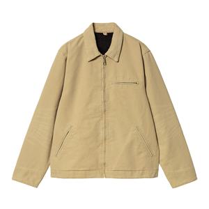 Veste de travail en coton sergé personnalisée OEM de haute qualité pour hommes Veste unie avec broderie de logo pour hommes - Product Image 4