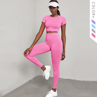 Vêtements de sport pour femmes grande taille Gym Fitness Active Wear Leggings à taille haute 4 pièces Ensemble de yoga sans couture