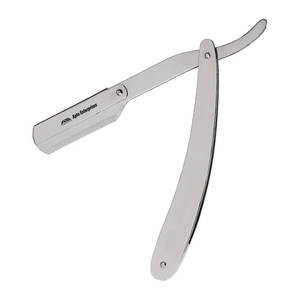 Barbers Silver Pliant Rasoir Léger 65g Coupe Gorge Rasoir Droit avec Manche En Métal Salon Coupe De Cheveux Rasage - Product Image 4