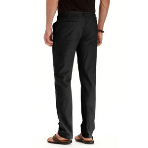 Pantalon pour homme Taille haute Poche tricotée Pantalon pour homme léger en toile brodée Technics Fermeture à taille élastique Pantalon pour homme - Product Image 5