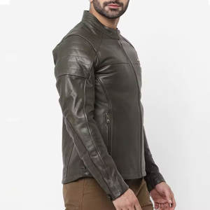 Veste de motard en cuir pour hommes de haute qualité sur mesure de conception OEM à bas prix Veste en cuir de course pour hommes de haute qualité - Product Image 5