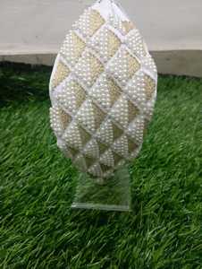 Purple and White Embroidered <b>Headband</b> Nice and Beautiful Hairband for Flawless Hair - Product Image 3