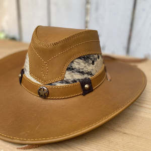 Classic Western Cowboy <b>Hat</b> Brown Wide Brim Leather Band Conchos Unisex Outdoor Spring <b>Summer</b> Adult Casual Style - Product Image 4