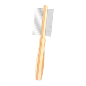 Wholesale Dog Grooming Supplies Double Sided Wooden Handle Cat Dog Pet Grooming <b>Flea</b> <b>Comb</b> - Product Image 2