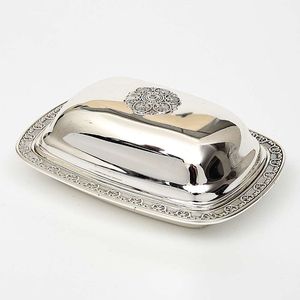 Plat à beurre en métal lourd de qualité supérieure avec une construction robuste, adapté à un usage quotidien dans les cuisines de restaurants commerciaux - Product Image 1