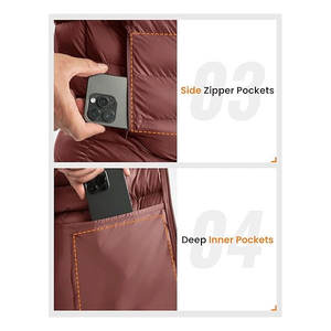 Men's <b>Lightweight</b> <b>Packable</b> Insulated Puffer Winter <b>Jacket</b> High Quality Water-Resistant Down Alternative Puffy Coat - Product Image 6