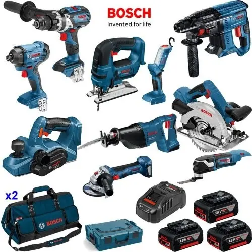 販売BOSCHSBOSKIT10パワーツールキット3-18V-5AHクールパックバッテリー10PCE無料配送-最低注文2セット