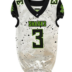 Ensemble d'uniformes de football américain réversible personnalisé, deux couleurs, nom brodé, maillot de haute qualité, uniformes de football américain - Product Image 3