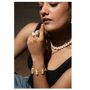 Elegant Designer Inspired Ocean Dew <b>Ring</b> for Women with Glossy Finish and Lightweight Comfort <b>Crafted</b> in India Elegance - Product Image 2