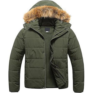 Veste matelassée d'hiver personnalisée OEM pour hommes, imperméable à capuche chaude et respirante pour le sport - Product Image 3