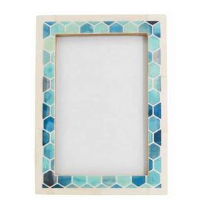 Moderno cuadrado Chevron madera hecha a mano marco de fotos exhibición de mesa escaparate hecho a mano boda regalo decoración accesorio ligero - Product Image 3