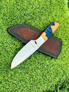 Cuchillo de caza de acero D2 hecho a mano con Funda de cuero compatible con OEM personalizable bellamente diseñado - Product Image 4