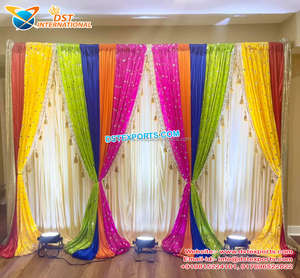 Hermosas cortinas de lentejuelas para escenario de boda cortinas de fondo para Sangeet telón de fondo boda noche escenario telón de fondo cortina de lentejuelas - Product Image 5