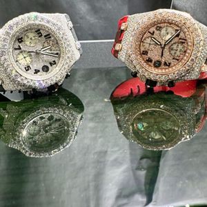 Montre personnalisée de luxe bracelet en diamant hip hop glacé Vvs montre de laboratoire montres mécaniques automatiques pour hommes - Product Image 2