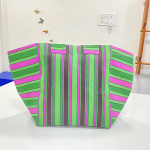 ถุงผ้าไนลอน PP แบบรีไซเคิลกระเป๋าช้อปปิ้งแบบถักพลาสติกใช้ซ้ำได้เป็นมิตรต่อสิ่งแวดล้อมผลิตในอินเดีย - Product Image 1