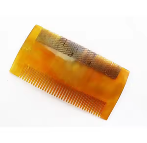Peine de cuerno hecho a mano para barba, de cuerno de búfalo negro, mango grande, antiestático, para el cuidado y peinado del cabello. Peines de cuerno al por mayor. - Product Image 3