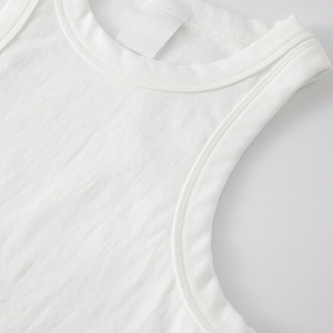 Custom Cotton Cropped Tank Top for Women's Lightweight Elastic Sleeveless Bottom Shirt Vest for women - Product Image 4
