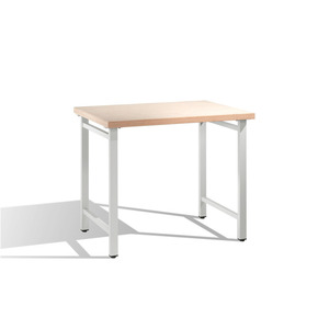 Banco da lavoro con piano in multiplex in diverse larghezze, struttura in acciaio - Product Image 1
