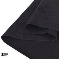 Cuir de vachette suédé biologique premium, cuir souple noir de 0,7 mm à 1,5 mm, cuir fendu pour artisanat DIY, ateliers, jupes, ceintures, meubles, canapés