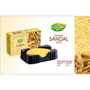 Girnar 100% Tự Nhiên Sandal Xà Phòng Hữu Cơ Tự Nhiên Làm Sạch Sâu Gỗ Đàn hương Xà Phòng Handmade Tắm Xà Phòng - Product Image 1