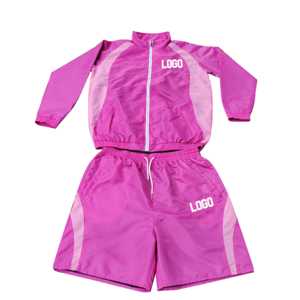 Prince Industry Design personnalisé Streetwear deux pièces été coupe-vent ensemble court coupe-vent décontracté veste et short ensembles - Product Image 3