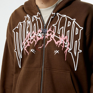 Venta al por mayor sudadera de gran tamaño Hombres 500GSM Peso pesado French Terry Drop Shoulder Pullover Custom Logo Print - Product Image 2