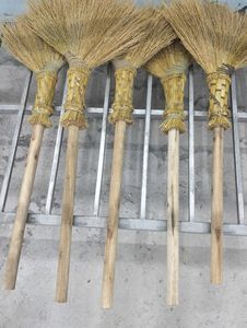 Escoba Duradera de Hierba Natural, Escoba de Coco y Bambú, Escoba de Paja de Arroz - Product Image 4