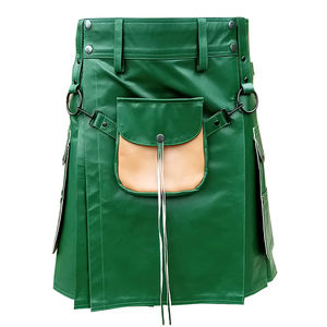 Diseño de logotipo personalizado, falda escocesa de cuero, suministro directo de fábrica disponible en diferentes tamaños y colores - Product Image 1