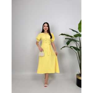 Robe midi confortable pour bébé avec col et ceinture 2111 - Product Image 2