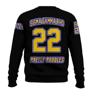 Sigma Gamma Rho เสื้อสเวตเชิ้ตคอกลมลำลองสีฟ้าทองเสื้อผ้าแบบ1922เสื้อสวมหัวผ้าฟลีซแบบพรีเมียมสไตล์กรีก - Product Image 2