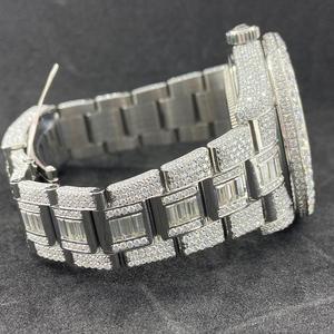 Esfera personalizada árabe Diamante probado Iced Out Luxury VVS Diamond Watch Unisex Hip Hop Full Iced Out Diamond Watch - Product Image 3