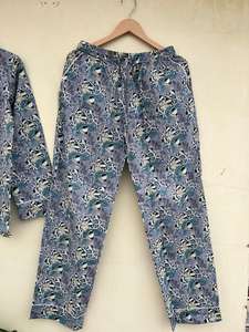 Femmes indiennes élégant décontracté imprimé fleuri 100% coton vêtements de nuit à la main popeline de luxe pour l'été automne matin promenades printemps - Product Image 4