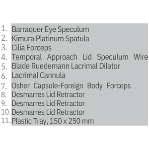 Surtechs Kit de Instrumentos de Eliminación de Cuerpo Extraño Ocular, Instrumentos de Cirugía Oftálmica de Acero Inoxidable Alemán - Product Image 3