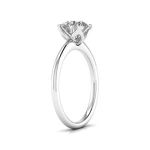 Anillo de compromiso solitario con diamante redondo engastado en bisel, 1.25 ct, color F, claridad VS, diamante cultivado en laboratorio, en oro de 14K, para uso diario, regalo. - Product Image 5