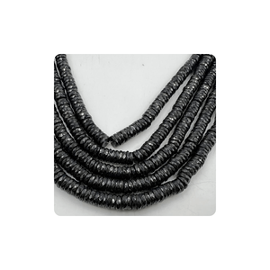 High Quality 8mm Pink Natural Black Spinal Faceted <b>Heishi</b> 14 Inches Long Tier Shape Premium Certified Jewelry Making Stone - Product Image 5