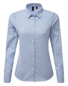 Camisa a Cuadros para Mujer, Manga Larga, 100% Algodón, Transpirable, Informal, para Verano - Product Image 5