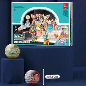 Modelo de Robot 12 en 1, Juguete de Plástico Colorido, Pequeño, para Construir, Cápsula de 75 mm, Ladrillo para Niños - Product Image 4