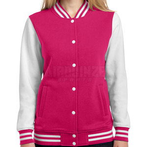 Meilleures ventes Veste d'hiver pour femmes de qualité supérieure style Letterman léger avec logo personnalisé et décoration de boutons - Product Image 1