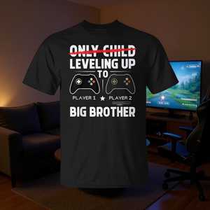 Camiseta de jugador de videojuegos Leveling up to Big Brother para fanáticos y jugadores - Product Image 3