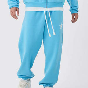 Conjunto de ropa de colección de invierno para hombre, Sudadera con capucha y estampado sólido, pantalones de chándal, sudadera deportiva de lana con cremallera, chándales con cierre de cordón - Product Image 5