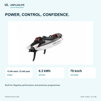 UNPLUGLIFE RACE 15 MAX Planches de surf électriques 22 kW Peak Jet Surfboard Planche de course électrique en carbone