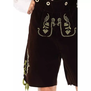 Pantalones Lederhosen Tradicionales de Oktoberfest, Personalizados, de Piel de Cabra Trachten, con Botones, Ecológicos, de Alta Calidad - Product Image 4
