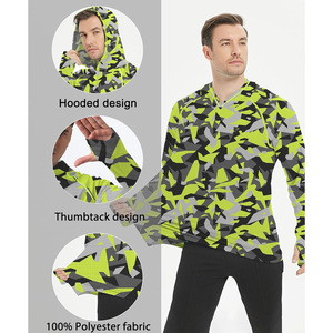 Chemise à capuche de pêche personnalisée pour hommes avec logo personnel Protection UPF Haut à capuche léger à séchage rapide pour l'image de marque - Product Image 2