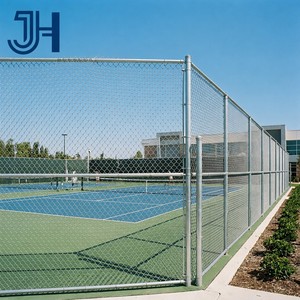 Clôture grillagée galvanisée en PVC de 4, 6 et 8 pieds <span class=keywords><strong>pour</strong></span> la sécurité des stades, la protection temporaire des jardins, rouleau personnalisé, clôture à mailles losangées <span class=keywords><strong>pour</strong></span> usine - Product Image 2