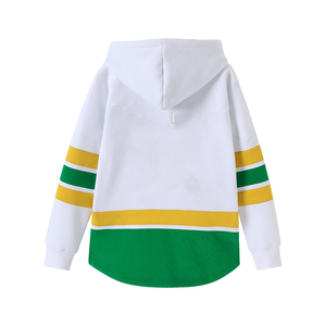 Sudadera con Capucha Personalizada de Invierno, Estilo Norfolk St Hockey, Unisex, Premium, 100% Algodón Orgánico, con Bolsillo Canguro, Blanco, Verde, Amarillo - Product Image 2