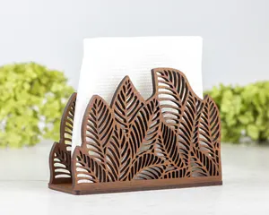 High On Demand Decorative Metal Napkin Holder With Cutout Design Stylish <b>Tissue</b> Stand <b>For</b> Home Office And Cafe Use - Product Image 5