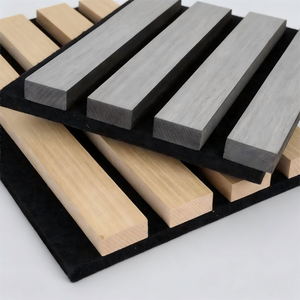 Paneles Acústicos Modernos de MDF de Alta Densidad con Chapa de Madera Natural, Diseño 3D Acanalado <span class=keywords><strong>para</strong></span> <span class=keywords><strong>Paredes</strong></span> de Apartamentos, Salas de Estar y Dormitorios - Product Image 1